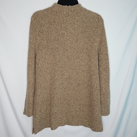 LANDS END Women's 1/4 Zip Pullover Tunic Length Sweater LARGE (14-16) - Picture 12 of 12